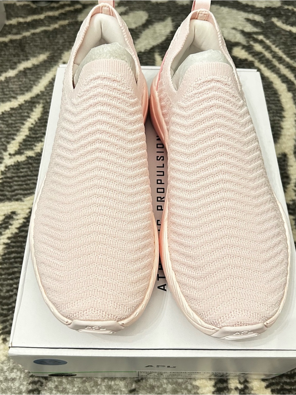 APL Slip-On Knit Sneakers in Pale Pink Size 7.5